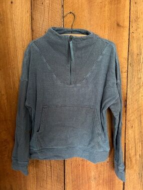 REI Slate Blue Half-Zip Mock Neck Pullover